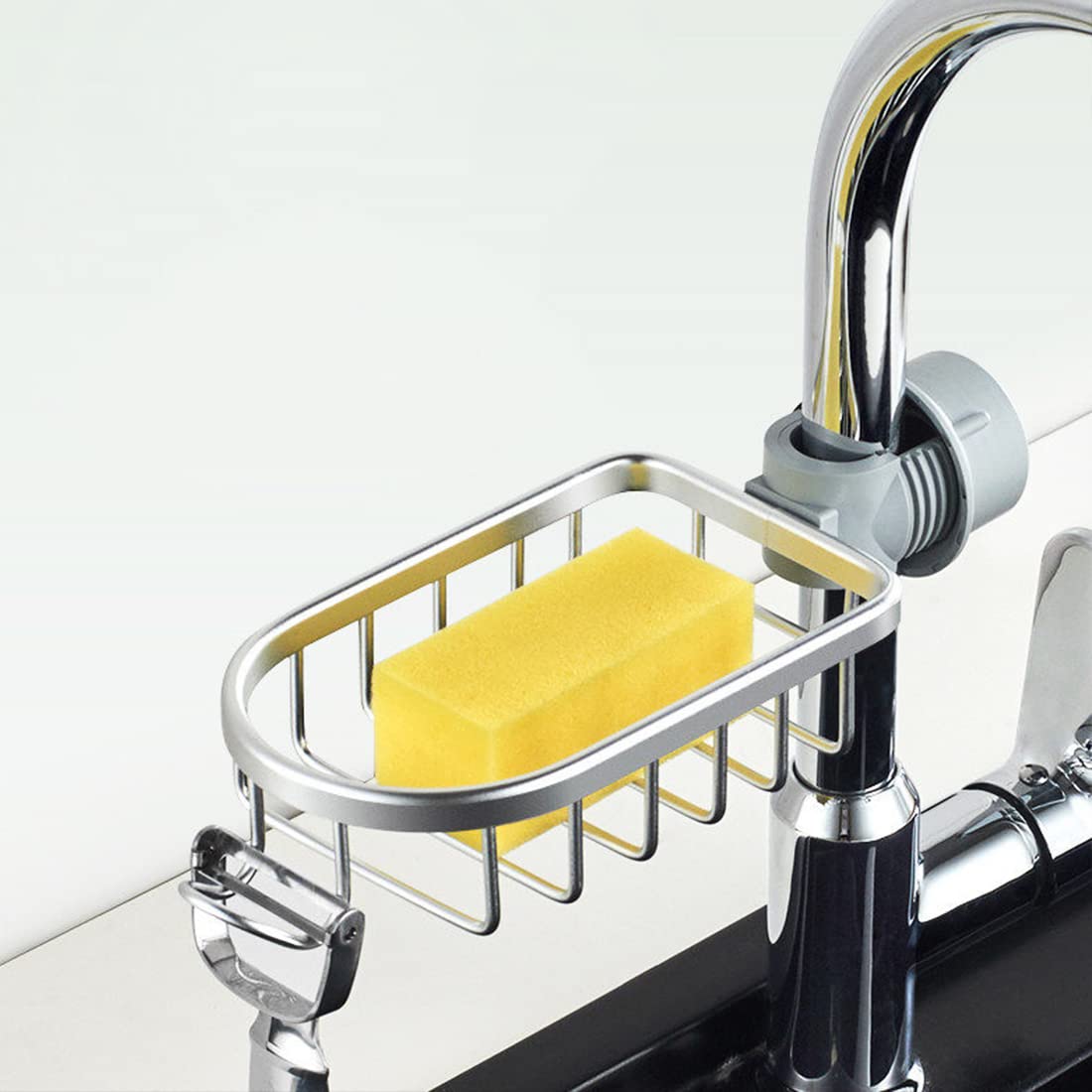 Amazon｜スポンジホルダー 蛇口 キッチンシンクオーガナイザー シンク